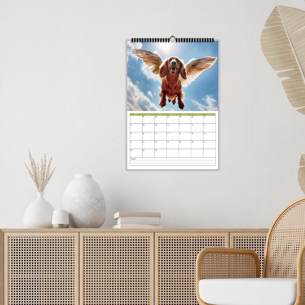 1pc, Oversized, 2026 Dog Wall Calendar, Abstract Dogs - 12 Distinct Designs, Wall Calendar, Birthday, Christmas, New Year Gift