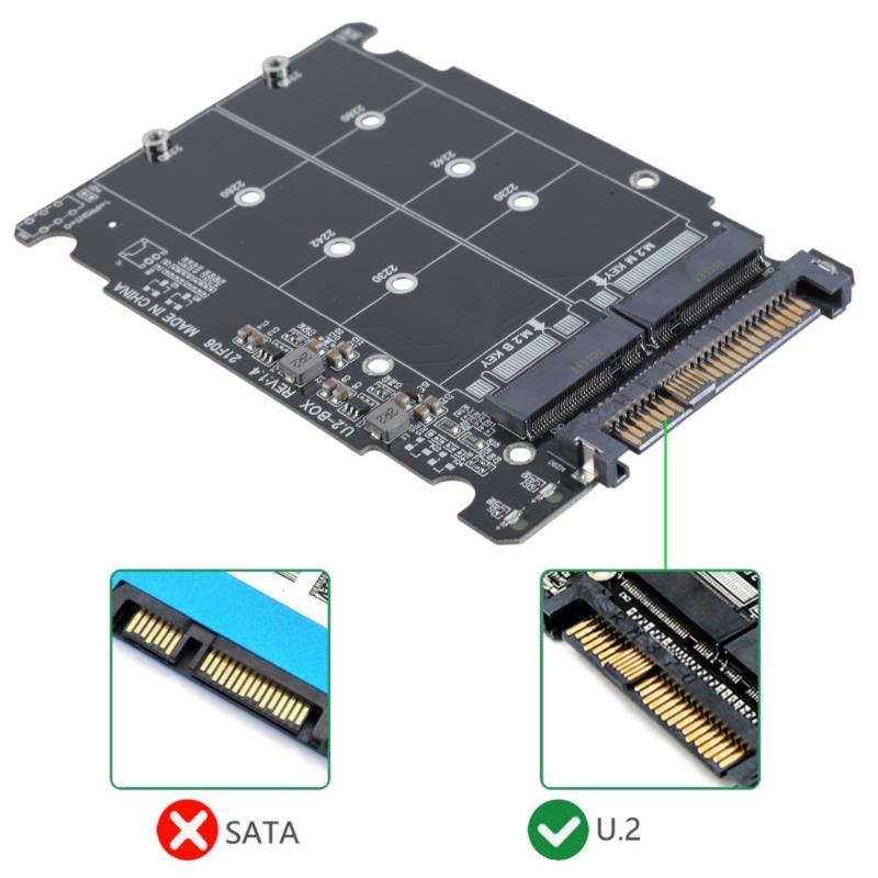 M.2 NGFFB/NVME M to U2Adapter for SSDs Compatible for Multiple Lengths Including 2230mm 2242mm 2260mm 2280mm