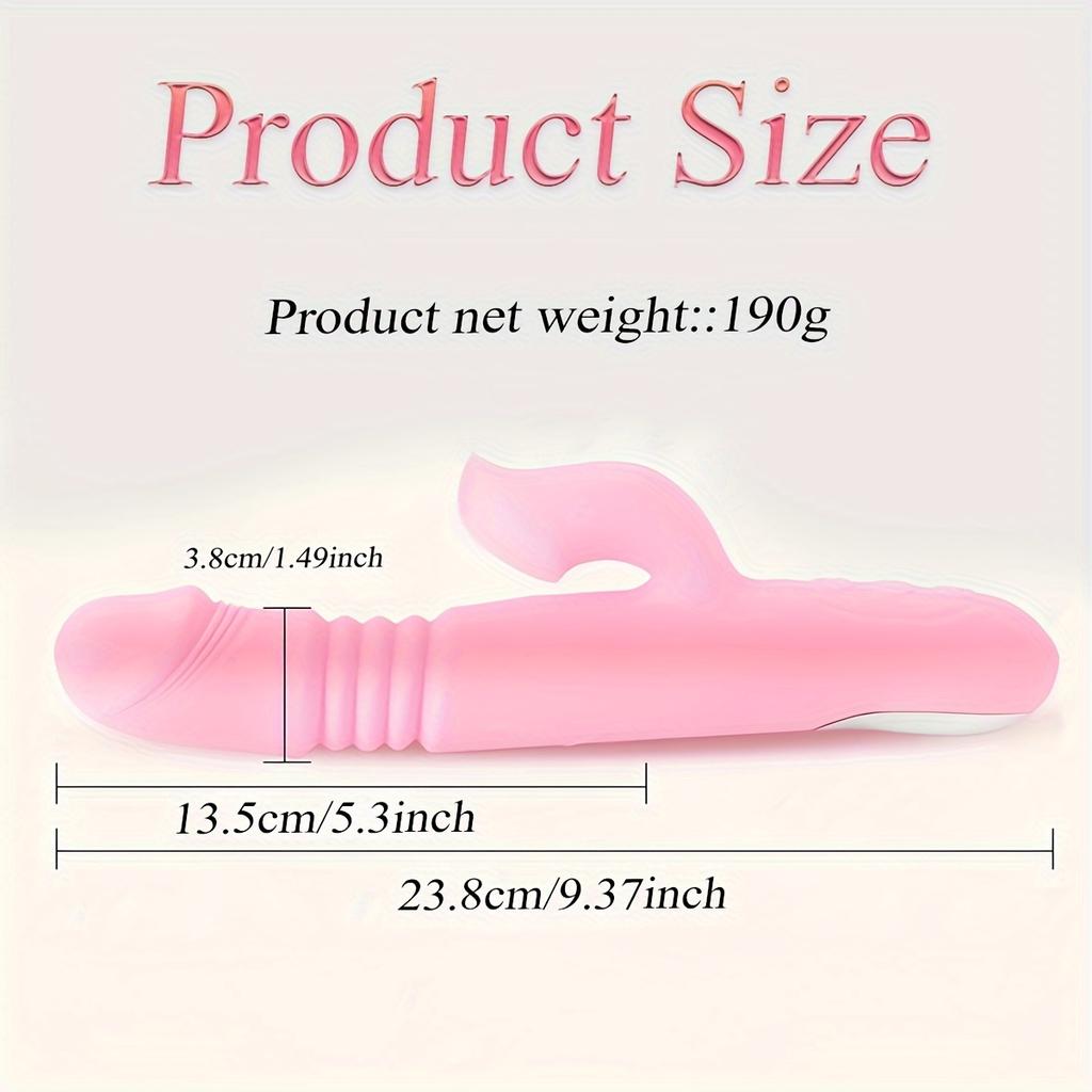 Dual Head Tongue Stretch Rabbit Vibrator 7 Frequency Vibrating Female Sex Toys G Spot Stimulation Dildo Vibrator Clitoral Stimulation Masturbation