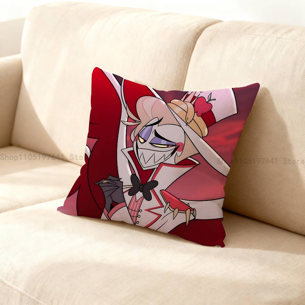 For L-Lucifer H-Hazbins Pillow Case Cute Cartoon Anime Peripheralsbedroom Sofa Decorative Cushion Cover Soft Cushion Cover