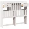 Headboard with Storage Space White 135 Cm Solid Pine Wood