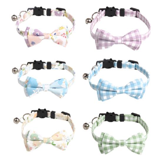 Pet Collar Comfortable Anti-Lock Bowknot Buckle Cat Dog Collar Safety Belt Pet Accessories