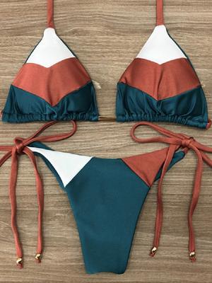 2025 Sexy Bikiny Vícebarevné Plavky Dámské Plavky Push Up Žebrovaná Bikinová Sada Brazilské Plavky Plážové Oblečení Plavky Biquini
