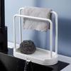 

Space-Saving White Plastic Kitchen Sink Organizer - Multi-Functional Towel and Sponge Holder with Drainage Rack,… More
