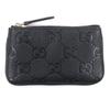 Excellent GUCCI Coin case Current GG emblem key pouch black leather mens 815891 Used