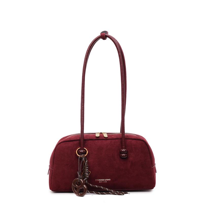 Women's Premium Suede Boston Bag - Large Capacity Crossbody