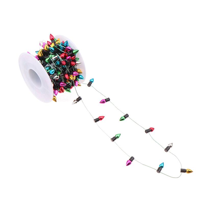 5M/Roll Christmas Garland Colorful Bulbs String Xmas Tree New Year Gift Diy Dollhouse Ornaments Party Supplies Not Led