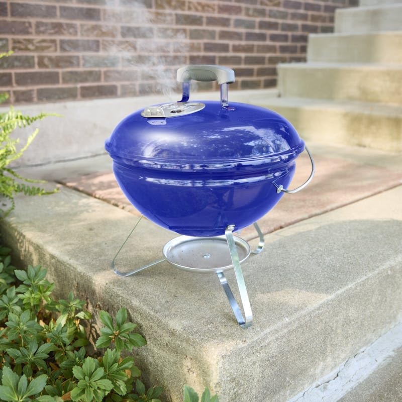 Weber Smokey Joe BBQ 37cm Deep Ocean Camping Feuer Person 1501698 [Amazon Exklusiv] Grill, Durchmesser, Blau, Feuerstelle, 4-6 Kapazität, [10 Jahre Garantie]