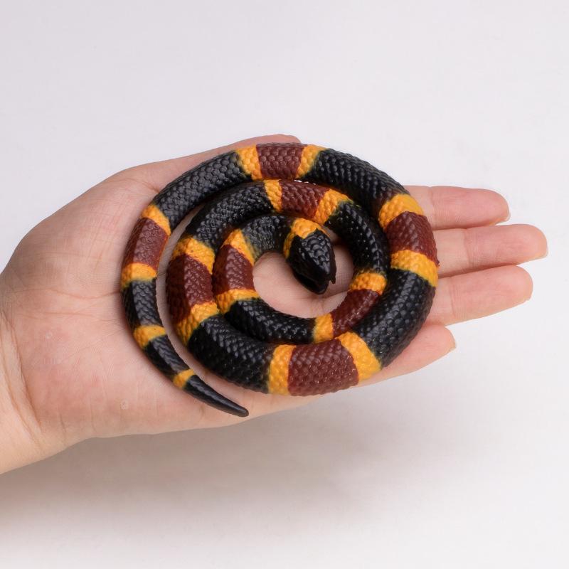 50CM Simulation Fake Snake Decoration Prank Toys Realistic Rubber Snakes Keep Birds Away That Look Real Halloween Party Favors