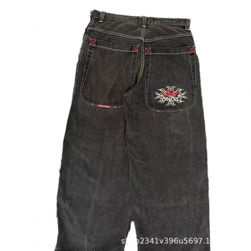 2024 Spring/Autumn Retro Y2K Embroidered Hip-Hop Men's Jeans - American Fashion Brand