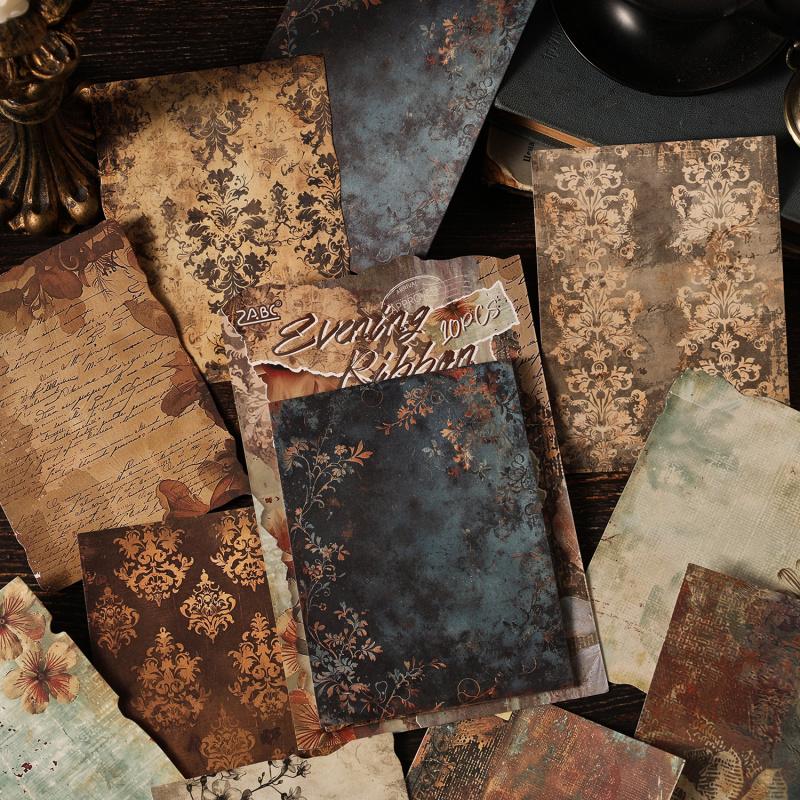 10 Stück Vintage Rosttextur Große Hintergrundaufkleber Retro Ästhetik Für Scrapbooking Journal Planer Basteln