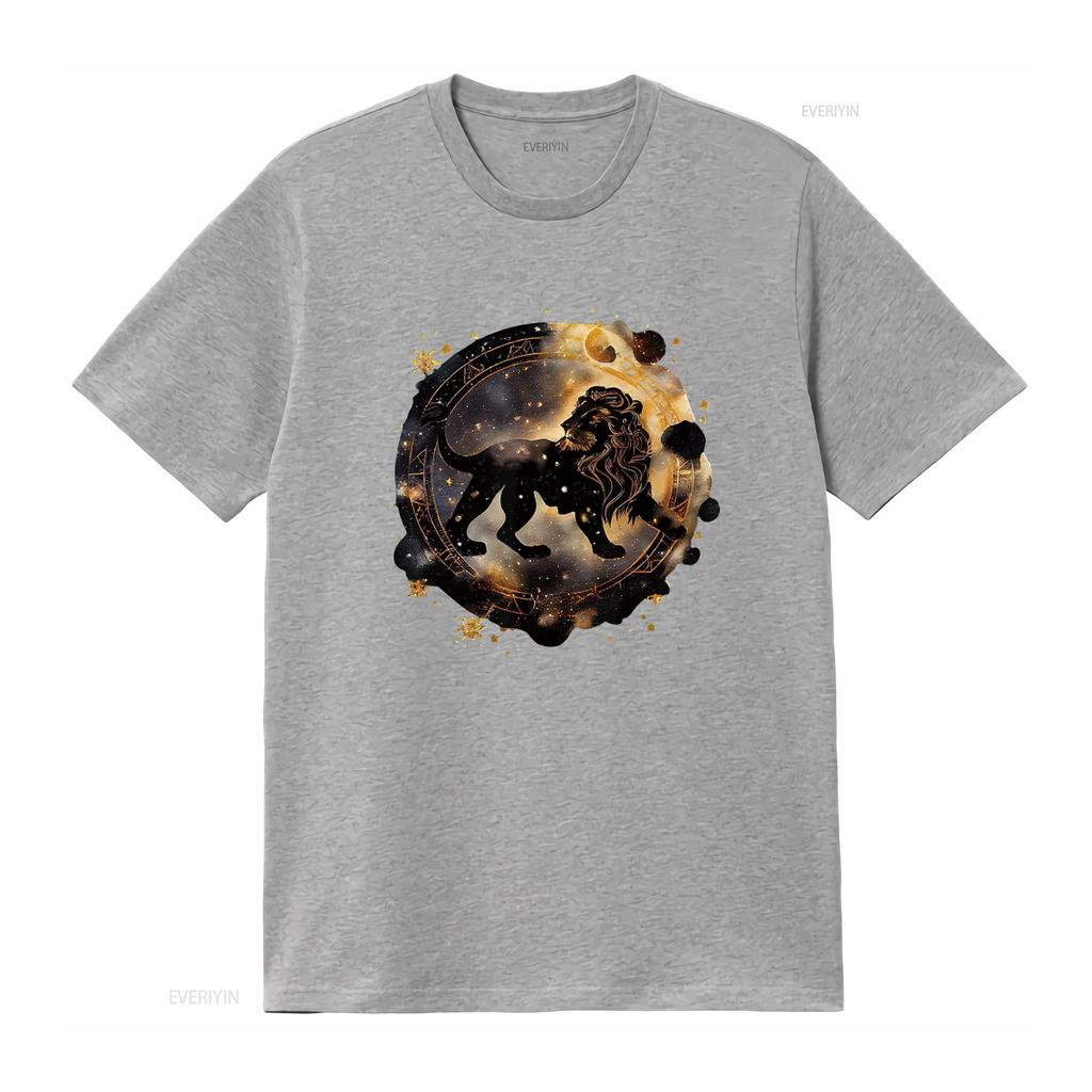 Astrology horoscope Zodiac Sign leo T Shirt vintage Washed Breathable homme fashion Casual Soft Top For Everyday Wear