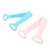26.77in Silicone Back Scrubber Straps Double Sided Food Grade Safe Silicone Body Scrubber Belts with Anti Slip Handle