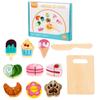 Kids' Wooden Fruit & Vegetable Cutting Playset for Early Learning