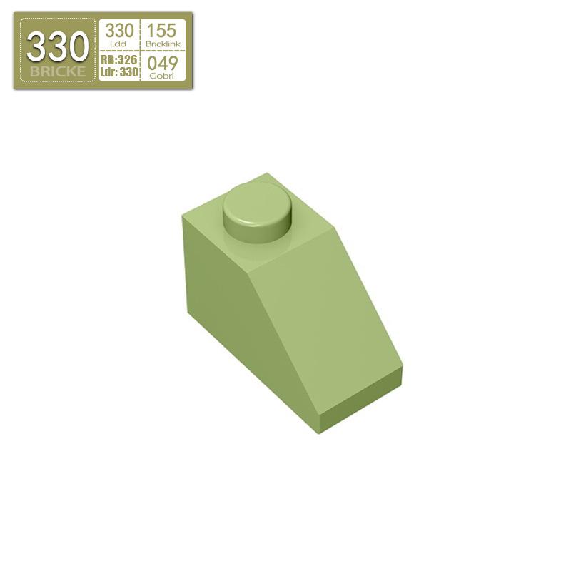 BRICKE 2x1 Slope Brick, Compatible with Lego, Educational Building Blocks Puzzle & Teaching Aid. Piece