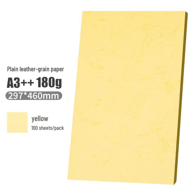 

Aurora 180g A3++ Yellow Leather Texture Binding Paper, 500 Sheets CN plug (adapter included)