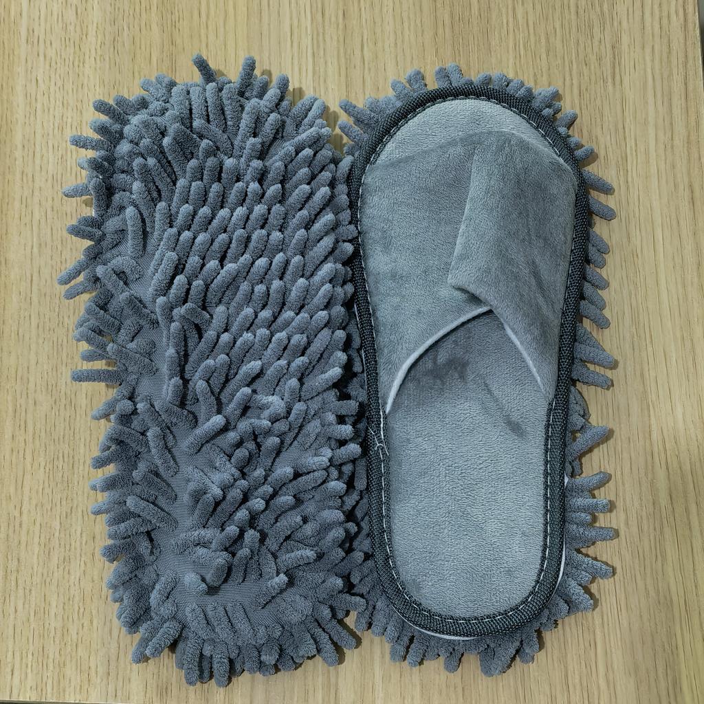 1 Pair Microfiber Dust Mop Slippers Lazy Quick Cleaning Floor Cleaning Slipper Washable Home Shoes Home Bathroom Cleanning Tools
