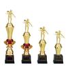 GOLD SHACHI Engraved Award Trophy Size Weight Karate [Laser Name] T3053-A (Height 37cm, 130g) (A-0) [(Plastic) (Male)]