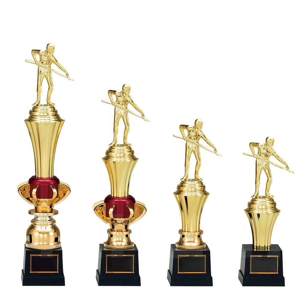 GOLD SHACHI Engraved Award Trophy Size Weight Karate [Laser Name] T3053-A (Height 37cm, 130g) (A-0) [(Plastic) (Male)]