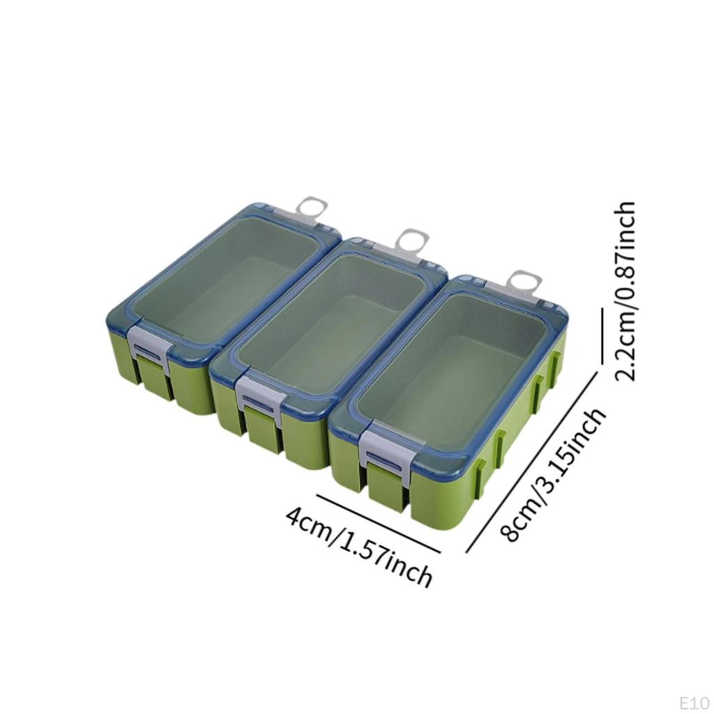 3 Pieces Fishing Lures Box Accessory Waterproof Multipurpose Hooks Storage