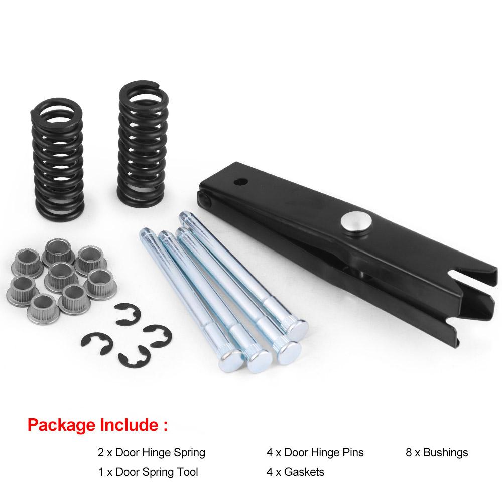 Door Hinge Pins Pin and Bushing Kit With Door Spring Tool And Hinge Spring for Chevy S10 for GMC S15 94-04 CU