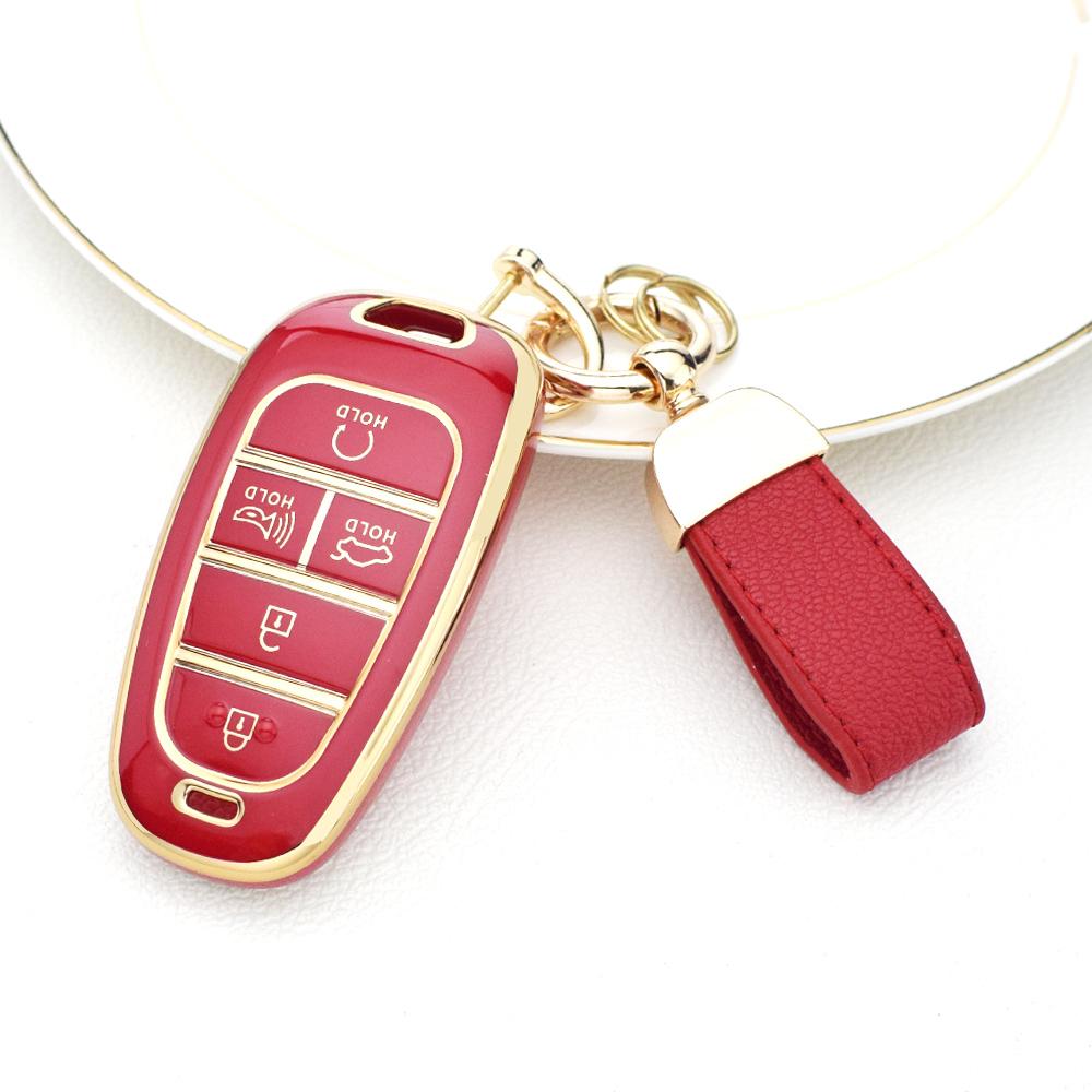 5 Buttons Tpu Remote Key Fob Case Cover For Hyundai Sonata Nexo Dn8 Santa Fe Tm Tucson Nx4 Staria Ioniq Auto Accessories