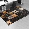 Cute Kitten Theme Chair Mat Office Carpet Oversized Rug for Home Decor, Sofa Carpet, Office Flooring Gift, Suitable for Bedroom, Living Room