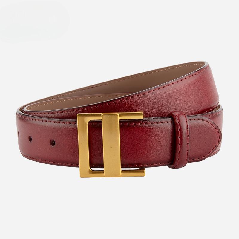 Waist-closing Belt for Ladies High-end Soft and Fashionable Versatile Jeans Genuine Leather Belt Decoration for Ladies