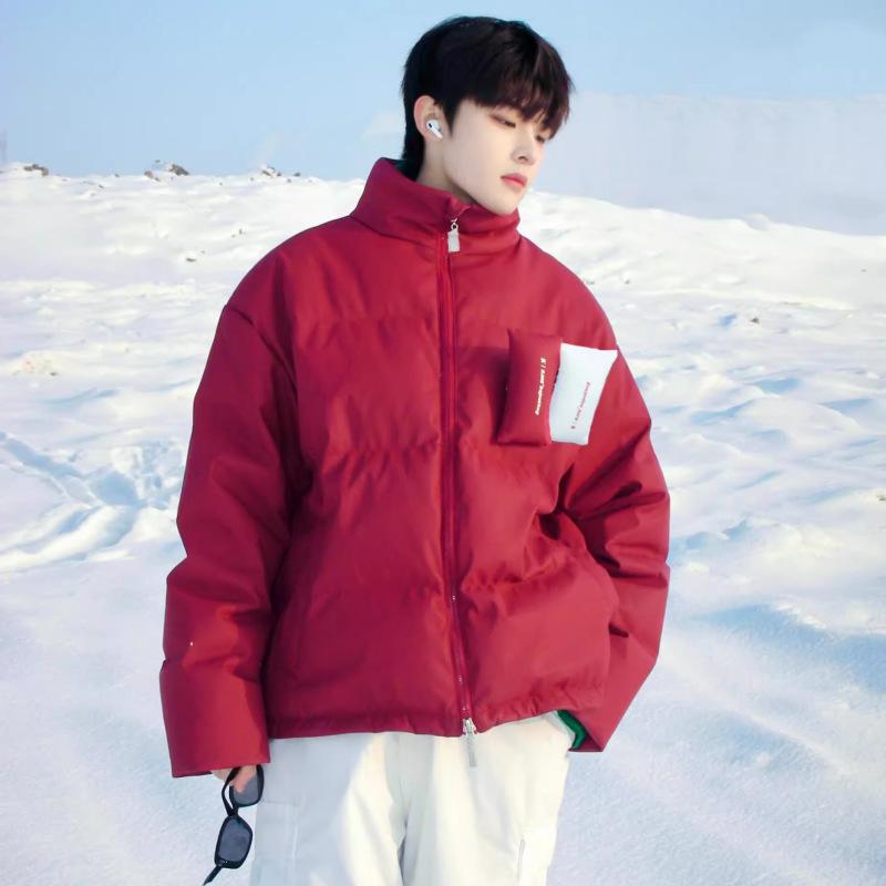 New Winter Stand-up Collar Cotton Coat, Same Style for Men and Women, Short Loose Coat for Couples