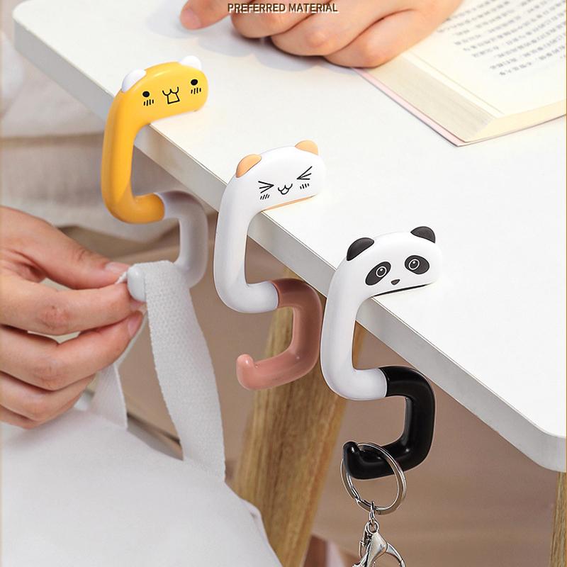 1/2pcs Desktop Bag Hook Portable Table-Side Non-Slip Handbag Purse Hanger Hook for School Office Student Table Desk Backbag Hook