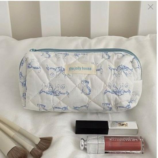 High-Capacity Bubble Cotton Pencil Case for Middle School Girls