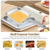 Stainless Steel Tamagoyaki Pan Non-stick Japanese Omelette Pan Rectangle Egg Frying Pan with Silicone Turner