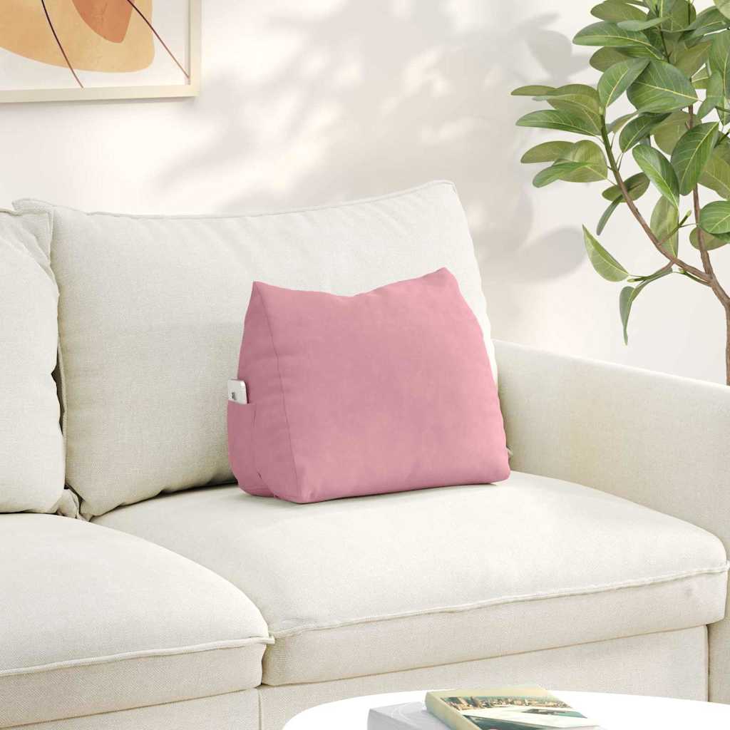 Back Cushion Pink 45 x 20 x 35 cm Cord Fabric