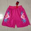 Mens Basketball Shorts With Team Embroidery NBA Style Loose Fit Athletic Pants Practice Casual Wear