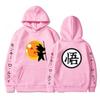 Anime Dragon Balls Fleece Lined Hoodie Teens Men Casual Long Sleeve Pullover Sweatshirt In Yellow Red Gray Black Pink