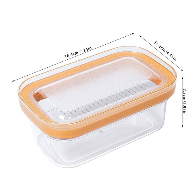 Food Grade Plastic Butter Storage Box with Cutter Leak Proof Container For Cheese Dairy Products Kitchen Organization