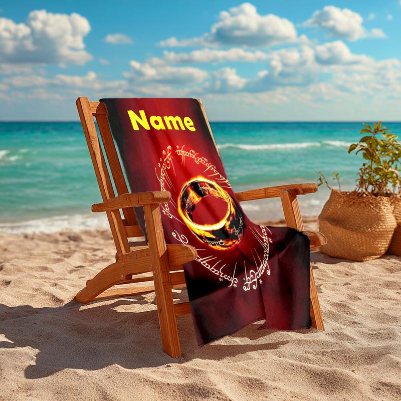 Personalized Customized Proof Beach Towel with The Fellowship of the Ring Pattern - Soft, Absorbent,quick-drying,perfect Swimming,camping&bathing
