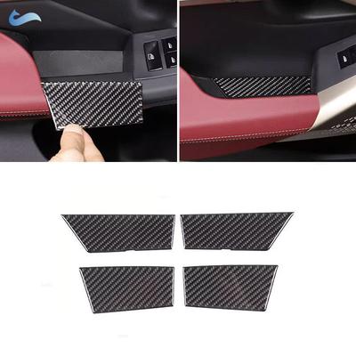 For BMW 5 Series I5 G60 2024 2025 Soft Carbon Fiber Car-styling Inner Door Armrest Panel Storage Slot Mats Cover Stickers Trim
