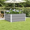 Plant Pot Light Grey 100 X 100 X 45 Cm Steel