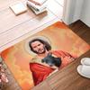 Jesus Saint Meme Keanu Reeves Front Door Floor Entrance Mat Outdoor Bathroom Kitchen Doormat Toilet Carpet Rug
