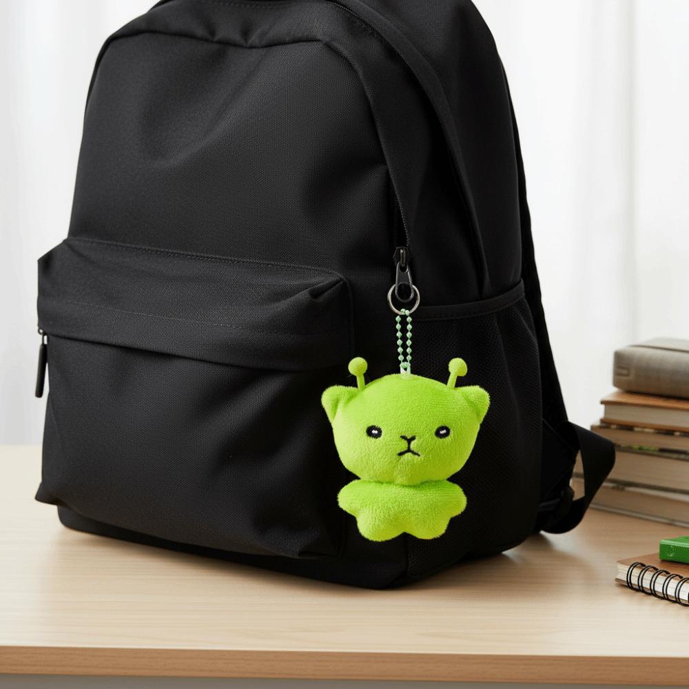 Mini Mobile Phone Rope Cute Star Alien Cat Keychain Cartoon Plush Backpack Pendant  Birthday