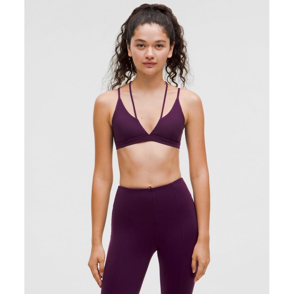 

Lululemon Smoothcover StrAppy BrA Light Support A B Cup drAmAtic mAgentA XXS