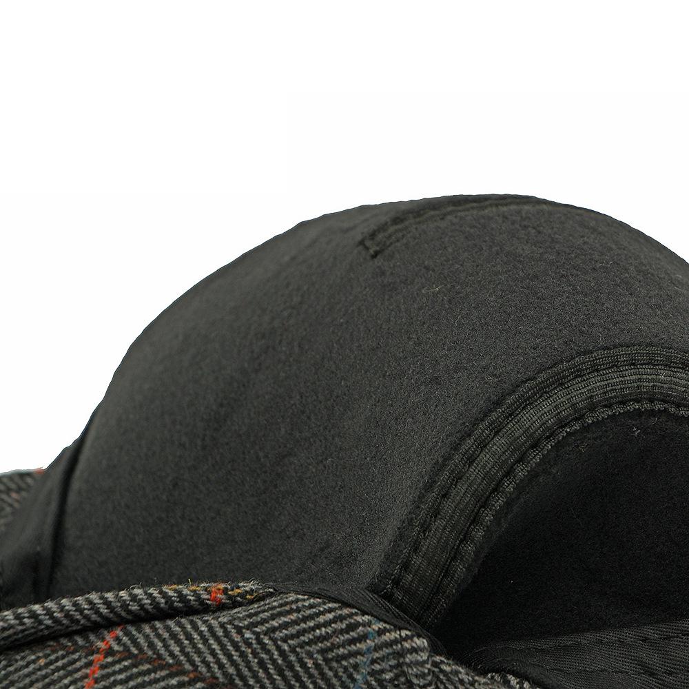 Autumn Winter Velvet Warm Peaked Cap Men's Wool Beret British Vintage Middle-Aged and Elderly Forward Cap