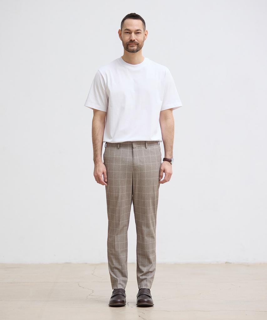 STCO Ice Touch Power Stretch Pants_Beige Check (Slim Fit)_Sepub06Scd
