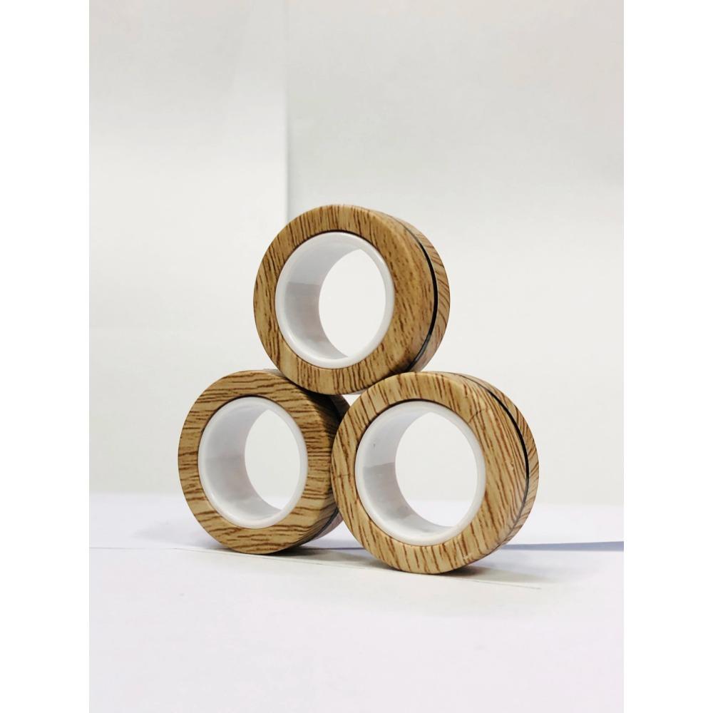 3pcs Finger Magnetic Rings Colorful Fidget Toy Set Adult Magnets Spinner Rings for Relieve Stress Anxiety Relief Therapy