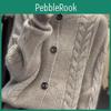 Vintage Western Autumnwinter Sweater Cardigan Style Solid Casual Relaxed Long Sleeve Wool Knitted Cardigan Coat Women