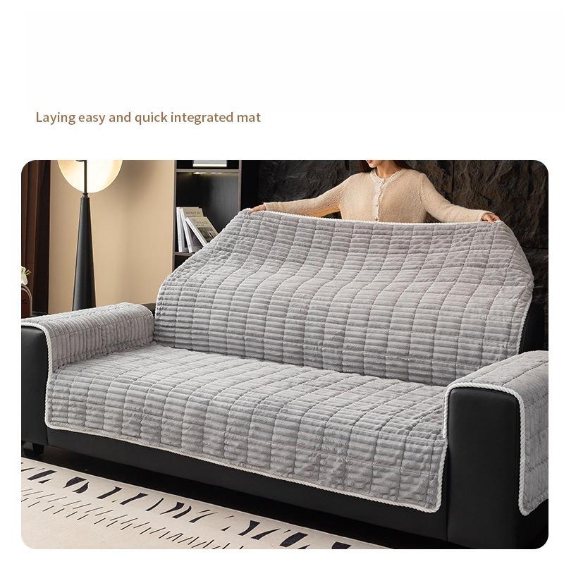 Autumn And Winter Thickened Non-Slip Plush Sofa Cushion Thickened Warm Seat Cushion All-Inclusive Sofa Towel Cover
