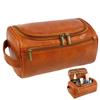 Men Business Toiletry Bag Leather Portable Toiletries Storage Bag Large Capacity Hanging Travel Waterproof Shaving Cosmetic Bag