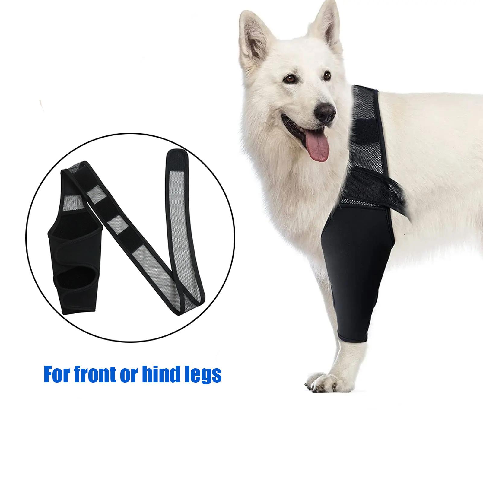

Pet Dog Knee Brace For Joint Pain Muscle Sore Leg Brace Rear Leg Bracer Support For Elderly Disabled Injured Dogs knee brace S чёрный