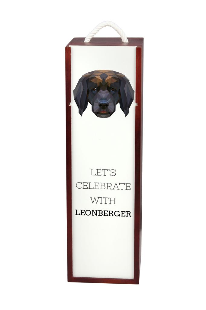 Leonberger - Geometric Box With Photo And Inscription For Wine Brand Art-Dog